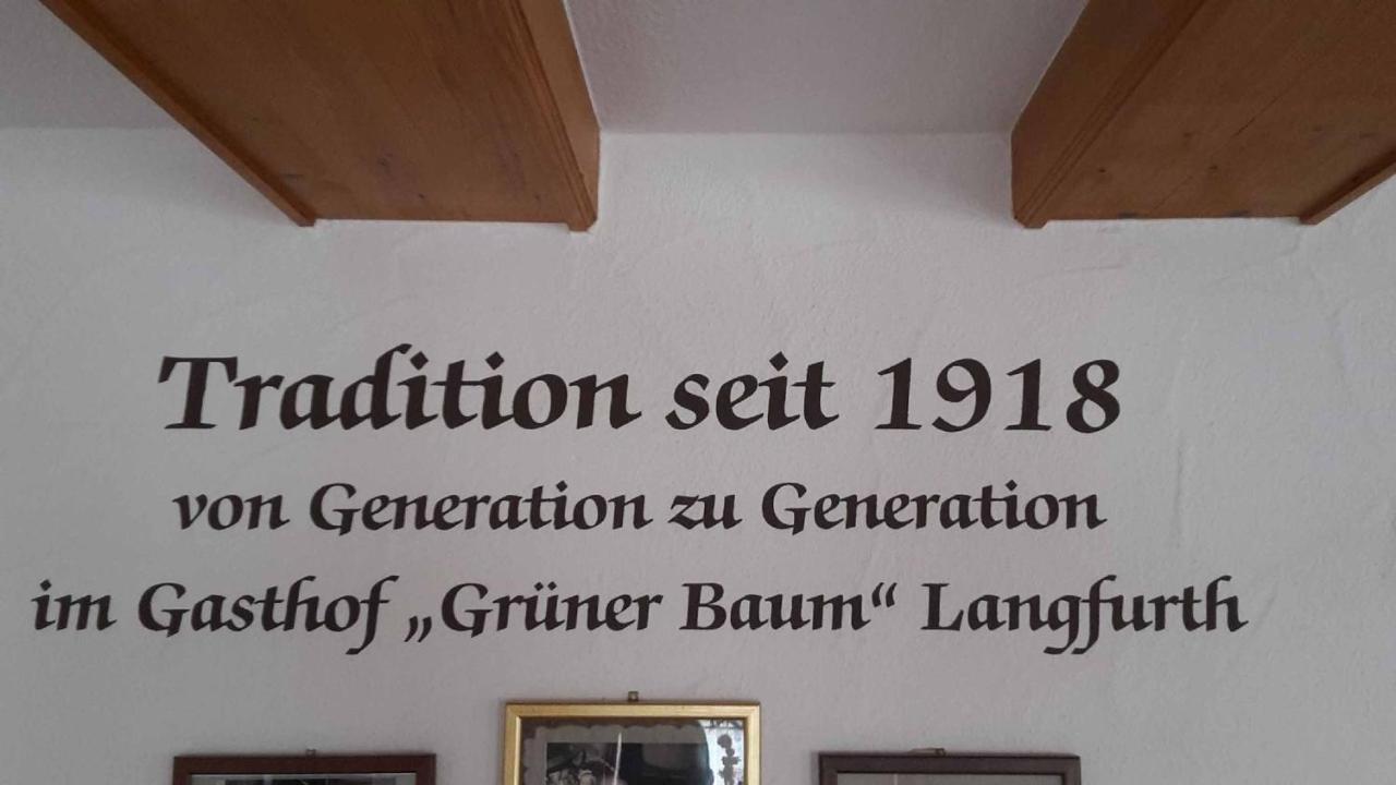 Gasthof Gruener Baum Langfurth  Экстерьер фото